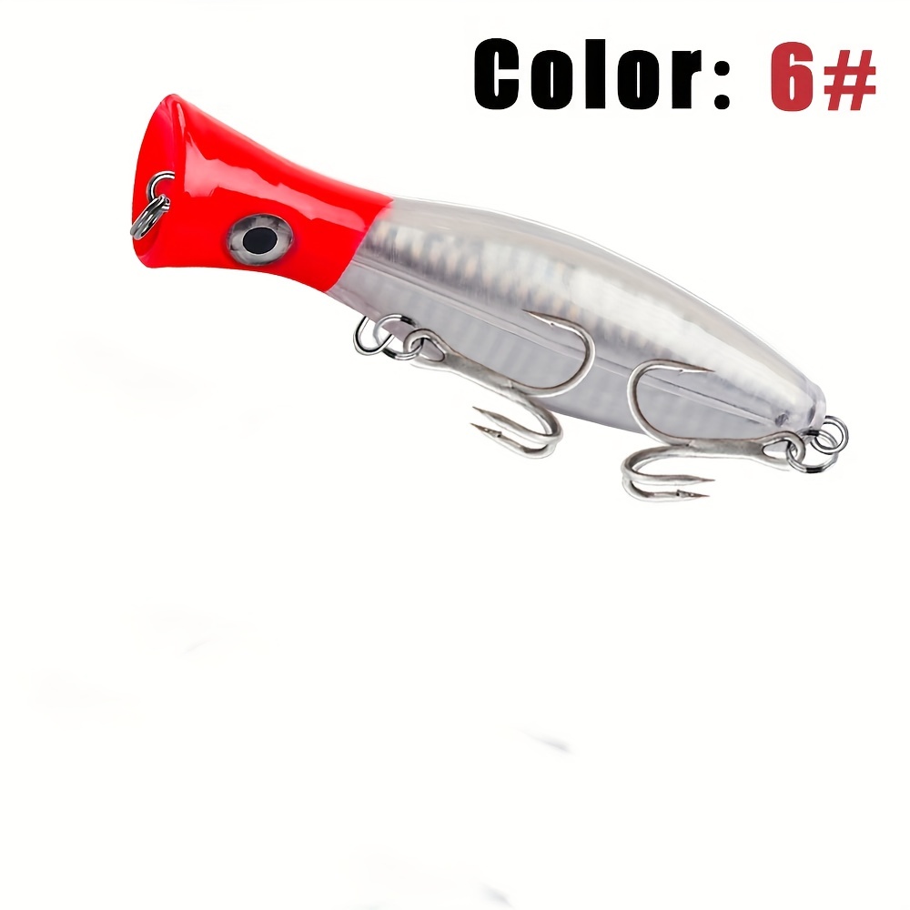 40g Popper Fishing Lures Bass Wobbler Topwater Bait Hard Artificial Plastic Fish  Lures Saltwater Fishing Hook 12.5cm