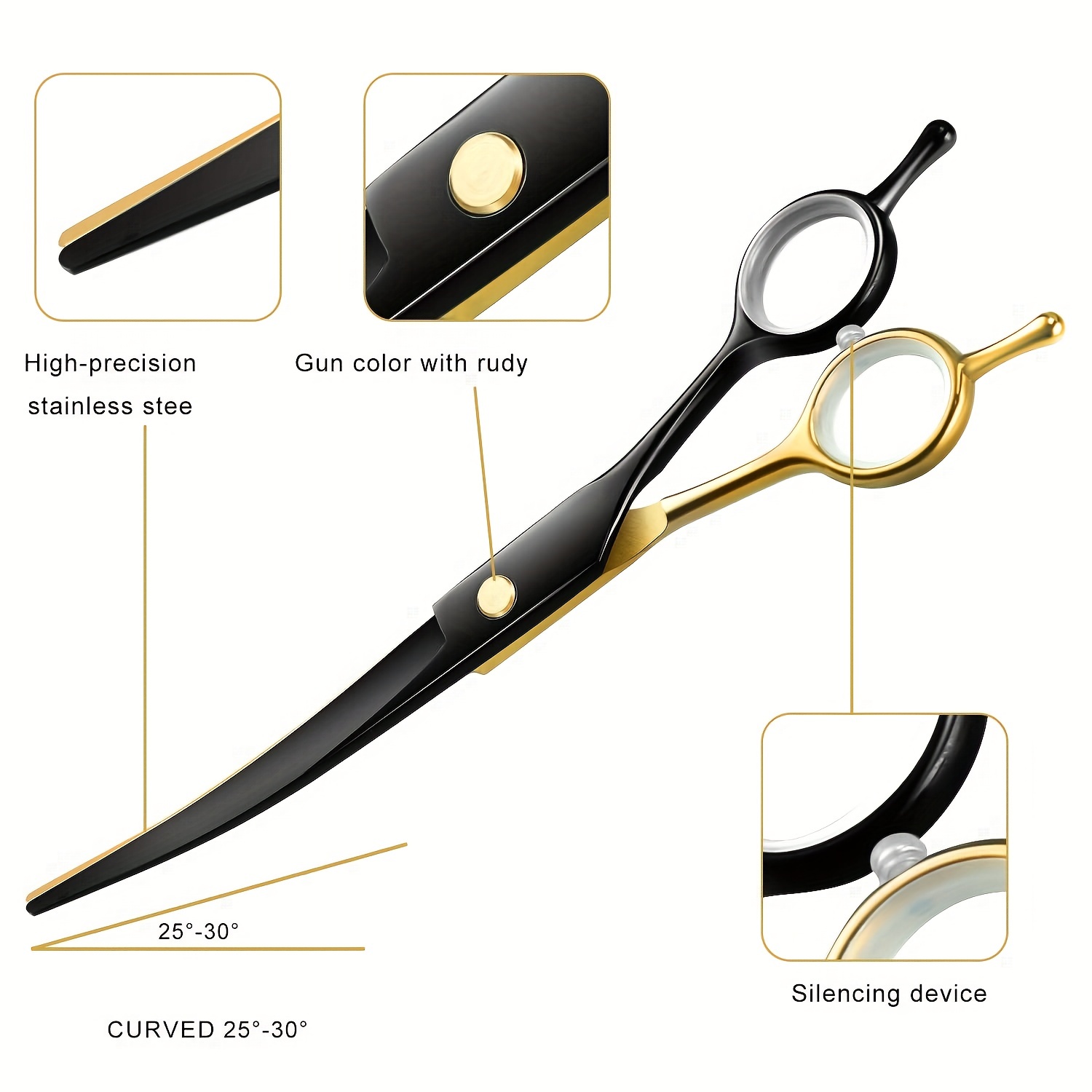 Professional Pet Grooming Scissors Set Flat Tooth And - Temu