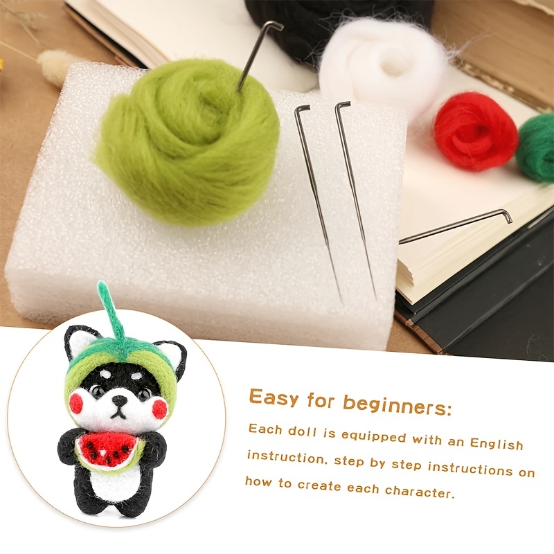 Set Of Needle Felting Kits, Wool Felting Kit With Felting Needles Foam Mat  Instructions, Needle Felting Starter Kit, Needle Felting Kits Beginners For