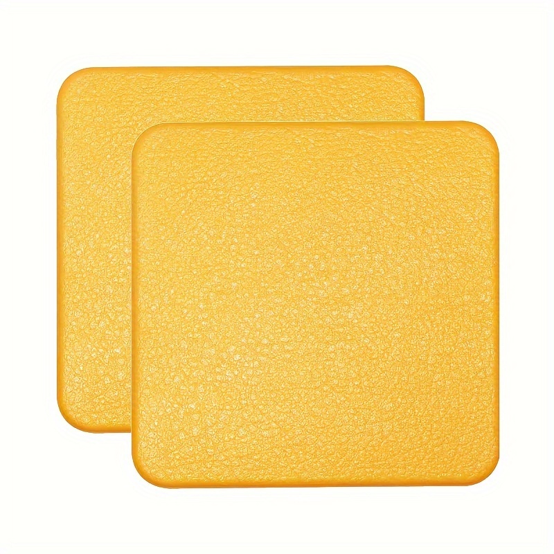 Coasters Faux Leather Square Coasters Waterproof Heat Stain Temu