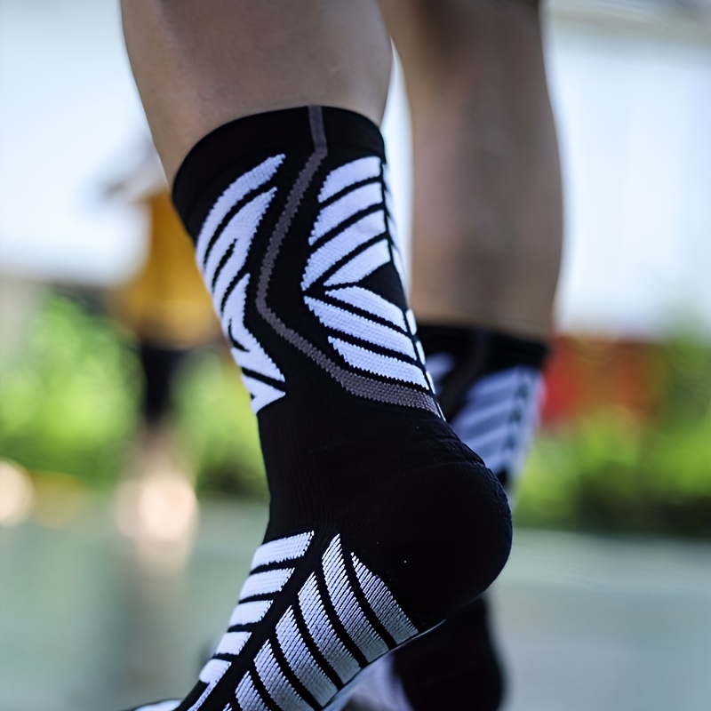 Athletic Compression Socks Sports Solid Mid Calf Long Tube