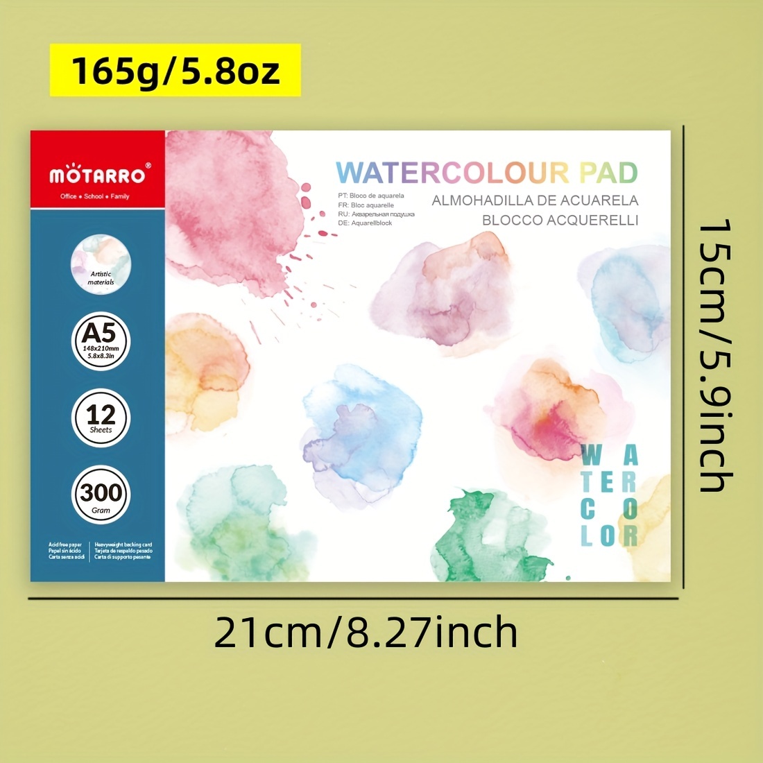 Watercolor Drawing Pad Notebook Ink Sketchbook Sketching Temu