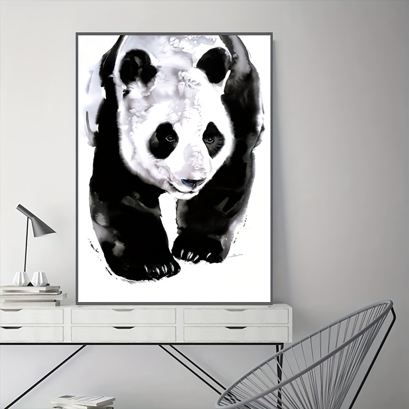 Impressões de arte de parede em tela, desenho fofo de panda