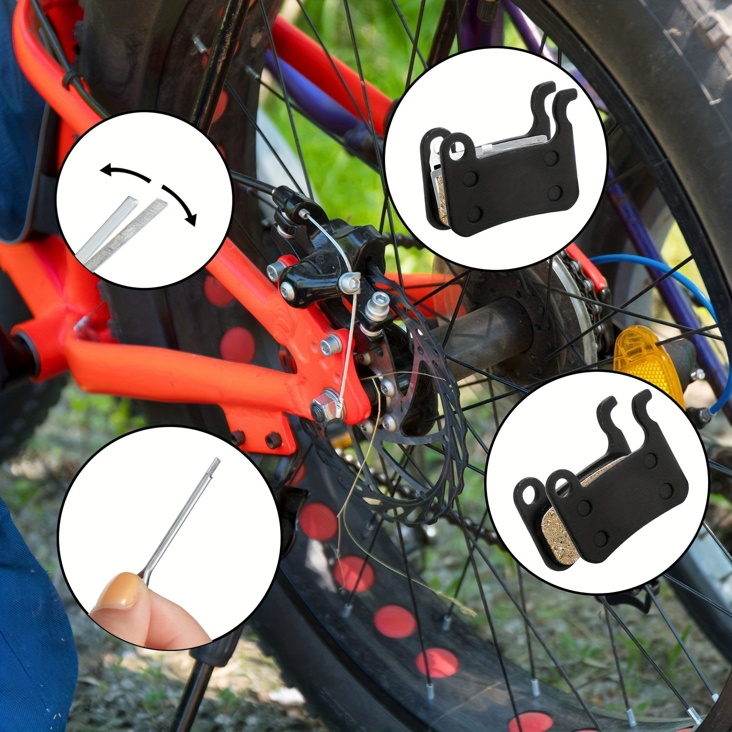 4 pares de pastillas de freno de bicicleta con 3 herramientas de  instalación, compatibles con pastillas de freno Shimano Deore XT SLX Hone  Alfine