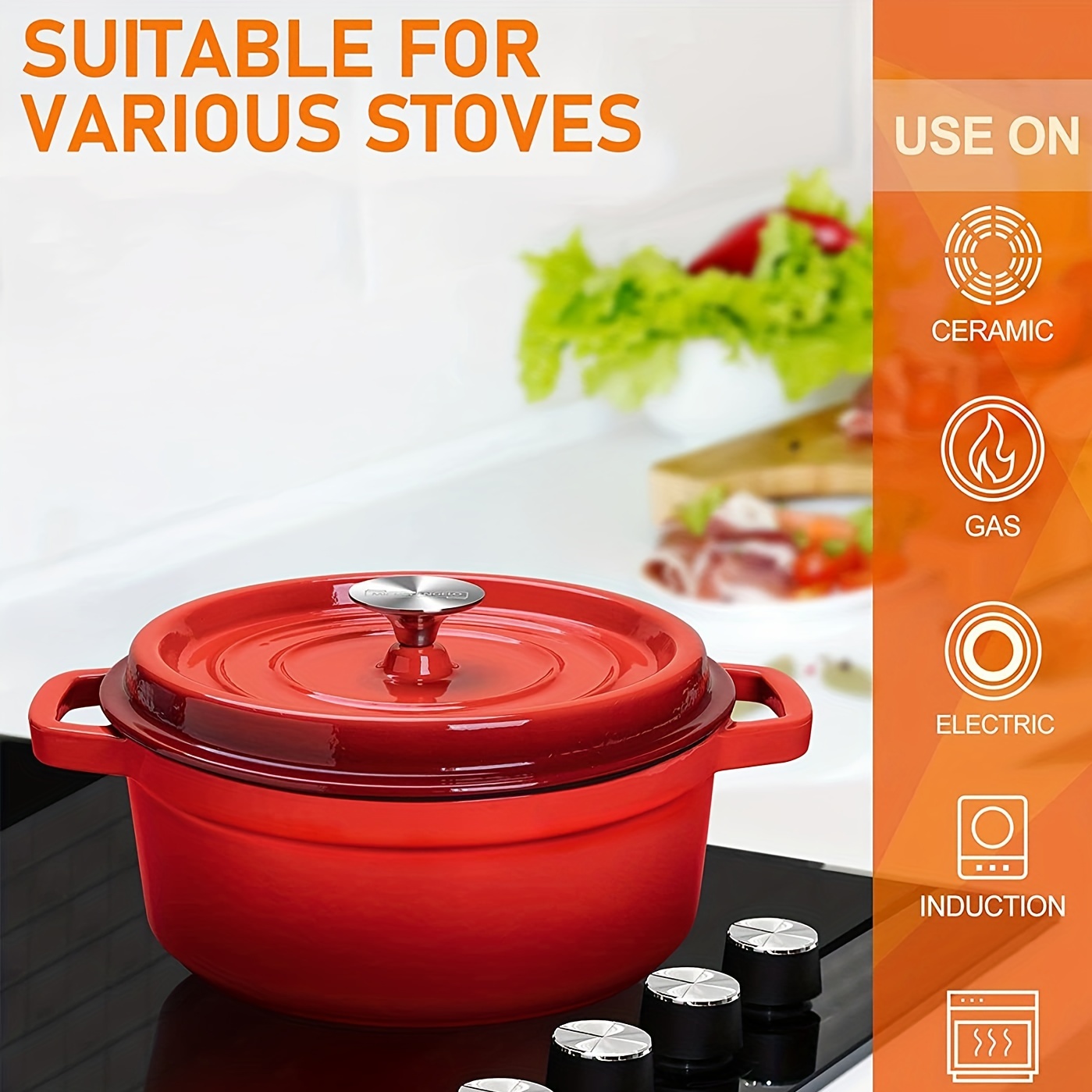 Dutch Oven Ceramic Casserole Pot For Induction Cooker And Gas Stove Top -  Durable Clay Pot For Stockpot, Kitchen Utensils, And Home Kitchen Items -  Temu