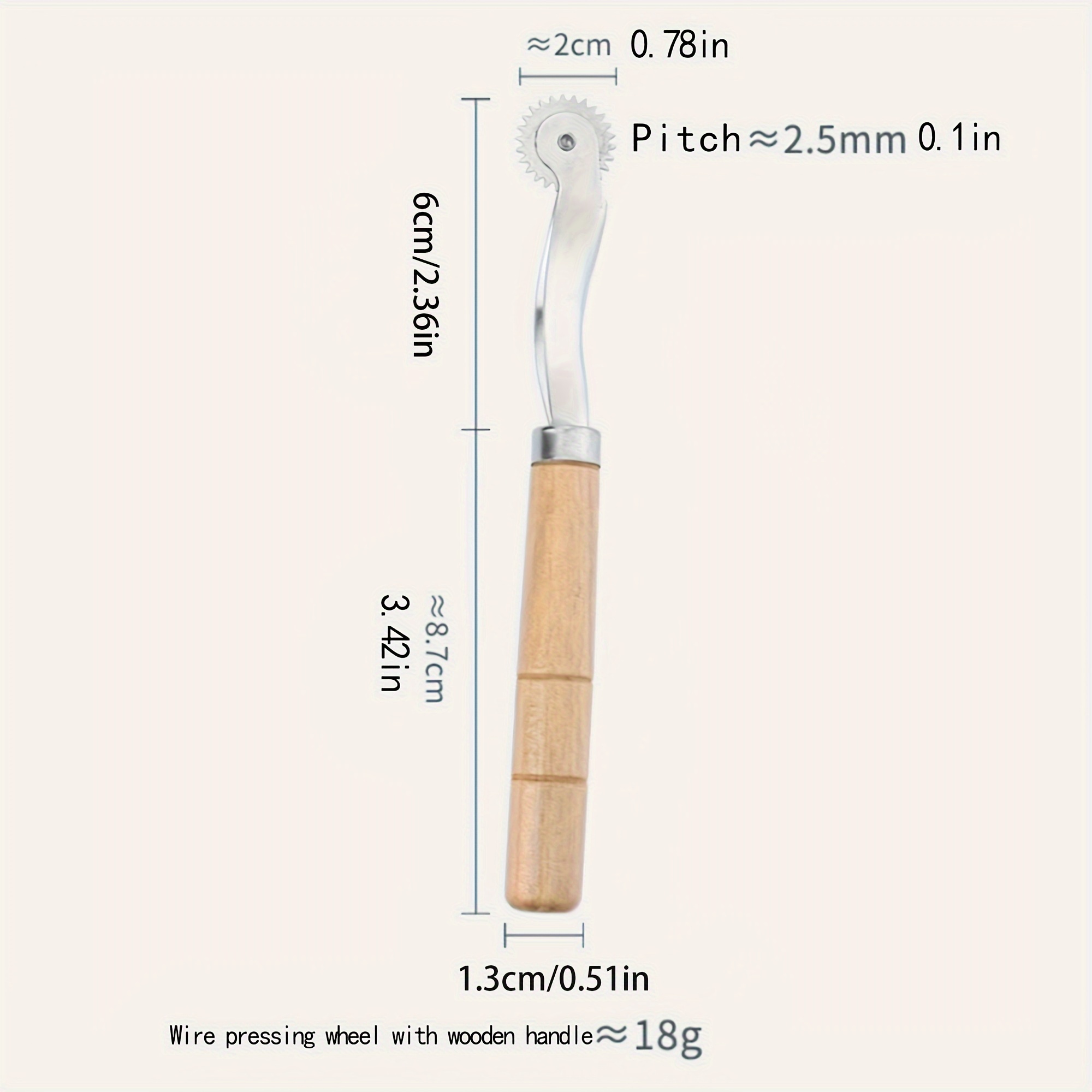 Tracing Wheel, Perforator Tool Long Lasting Real Wood Handle For Paper For  Leather For Cloth