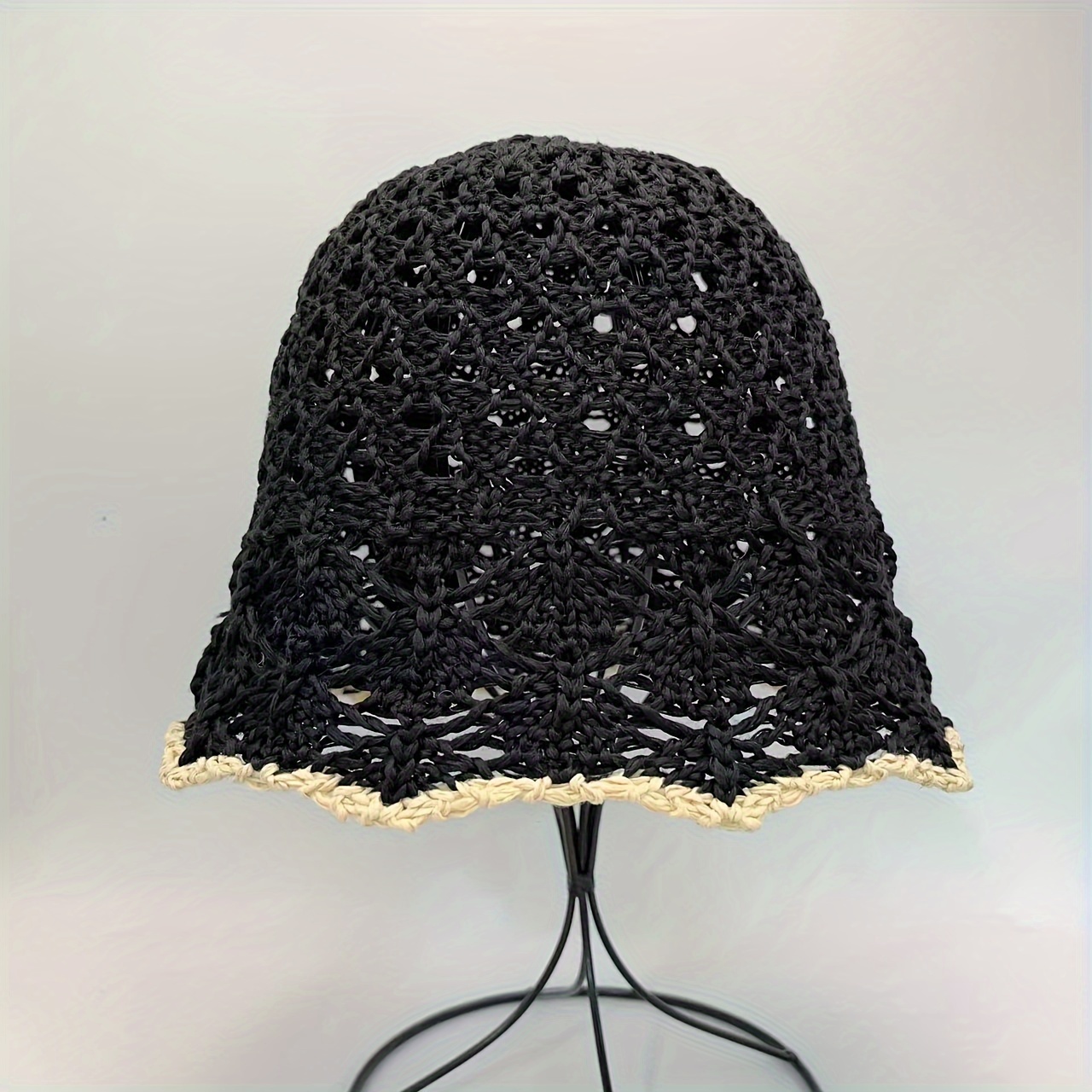 Crochet Granny Circle Bucket Hat - Temu