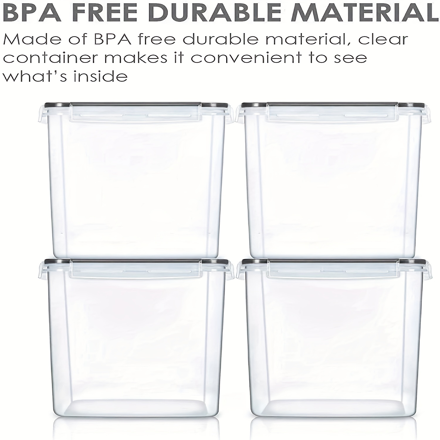 2/4pcs Food Storage Containers (2.5L / 84.5oz), BPA Free Plastic Airtight  Food Storage Containers For Flour, Sugar, Baking Supplies With Labels