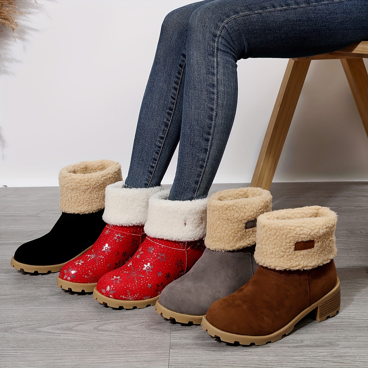 Heeled snow outlet boots