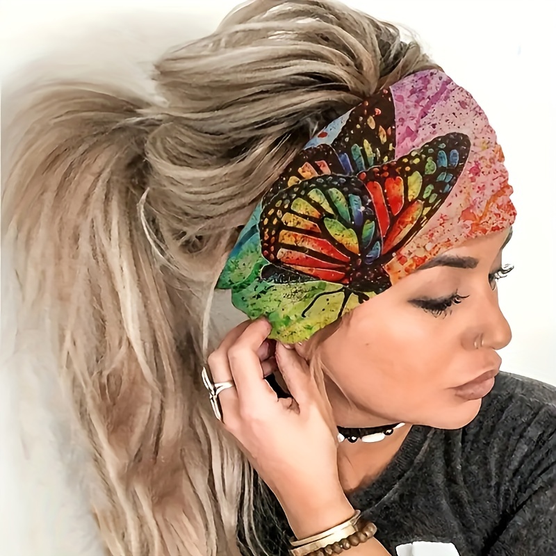 Wide Headbands Women Stylish Head Wraps Boho Thick Hairbands - Temu