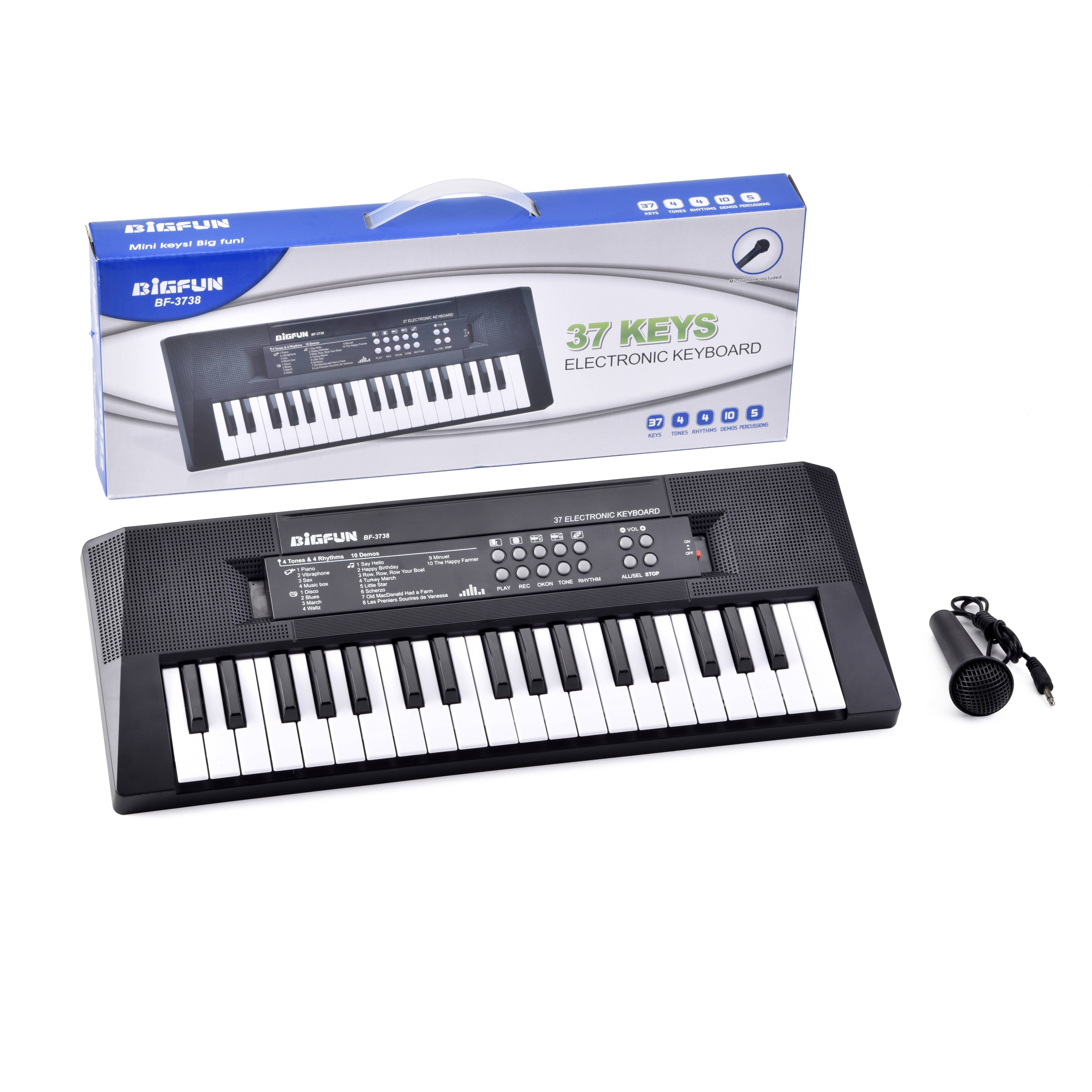 37 Chaves Crianças Piano Musical Piano Eletrônico Teclado Brinquedo  Instrumento Musical Brinquedo com Microfone para Meninos Meninas Mais de 3  Anos de Idade : : Brinquedos e Jogos