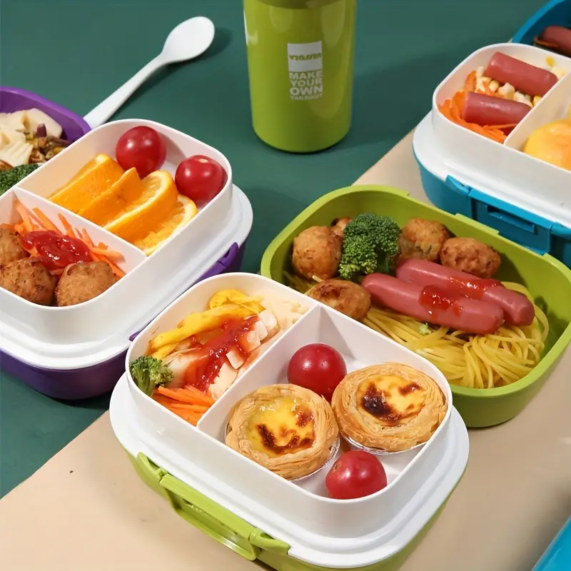 Portable Salad Lunch Container, Ounce Salad Bowl With Compartment And Soup  Cup, Large Rectangular Double Layer Lunch Box, Meal Prep Food Fruit Snack  Lunch Box, Microwaveable, Home Kitchen Supplies - Temu Italy
