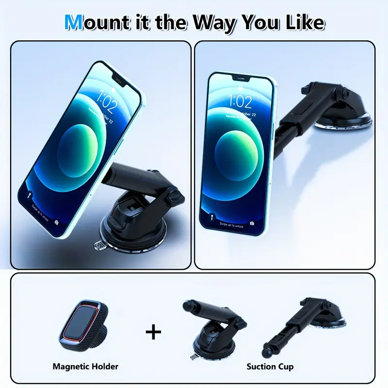 Magnetic Phone Car Mount Universal Dashboard Industrial - Temu