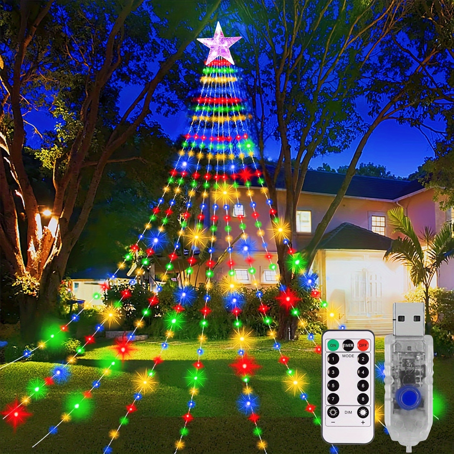 Christmas Lights Outdoor 800 Led Christmas Tree Lights - Temu