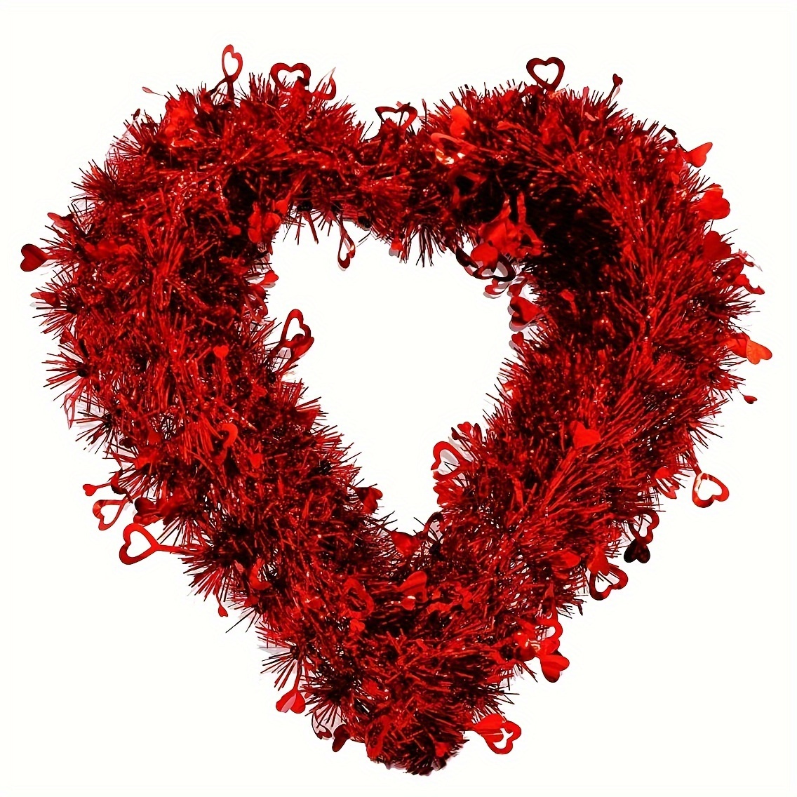 Red Heart Wreaths For Front Door - Heart Shaped Wreathfor Party
