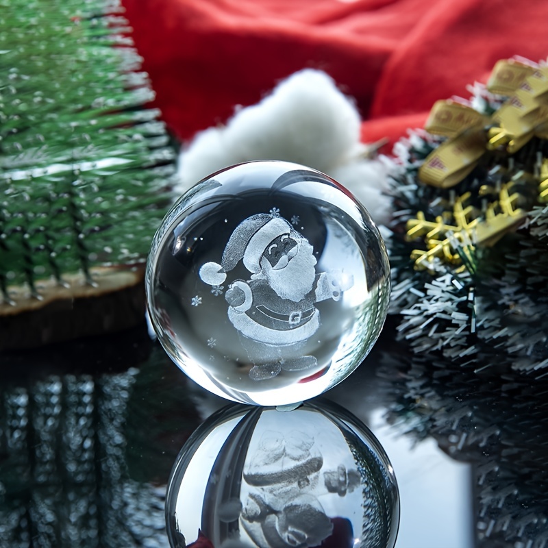 1 Boule De Cristal De Noël Accessoires De Décoration - Temu France