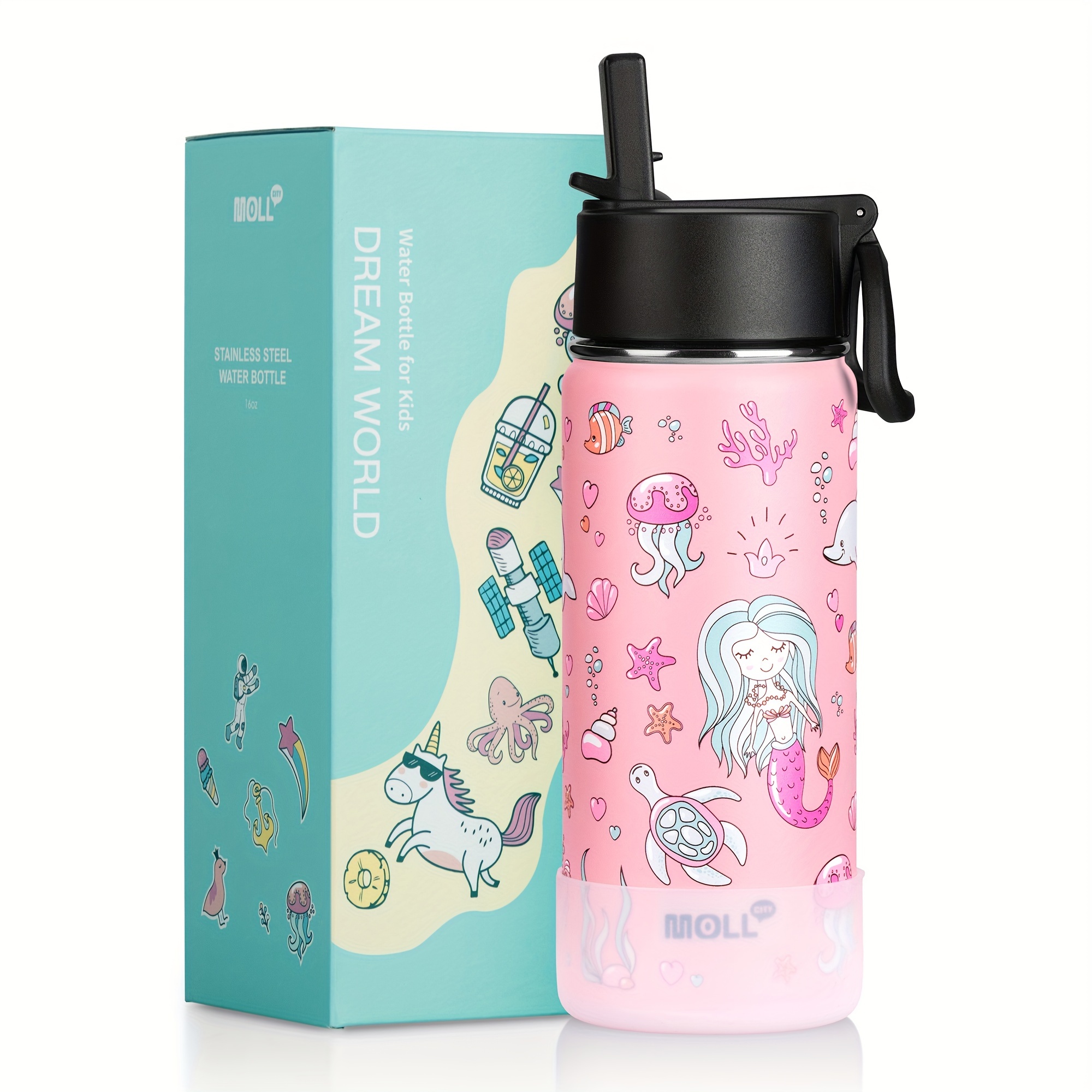 Children's Thermal Bottle Cute Water Bottle for Kids School Thermos Keep  Cold Water Unicorn Vacuum Bottle