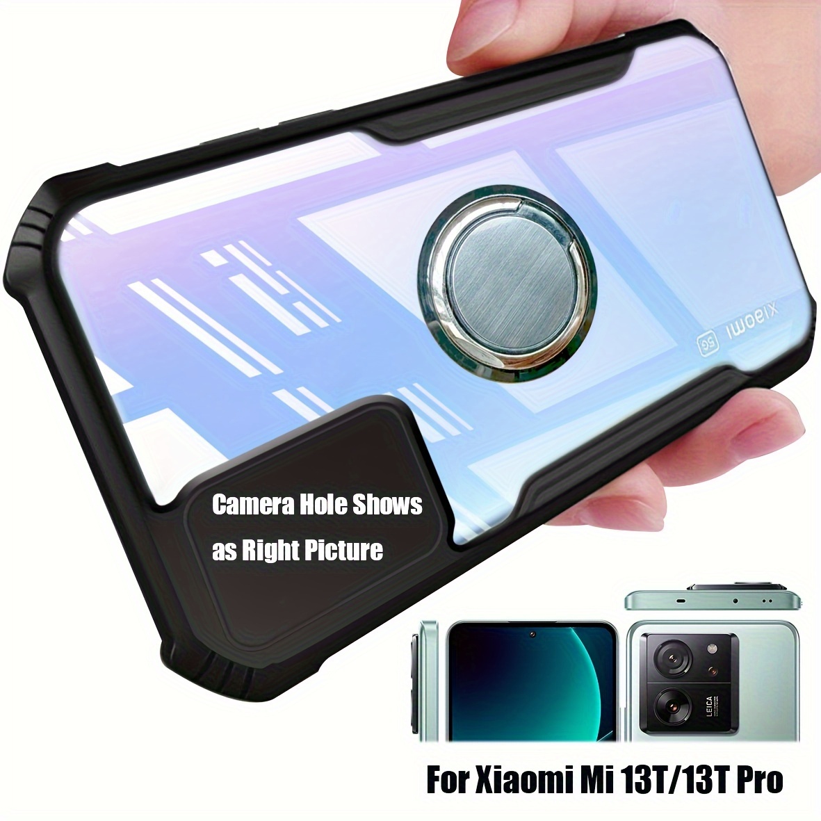 Case for Xiaomi 13T /Xiaomi 13T Pro with Ring Stnad Shockproof Mobile Phone  Cas