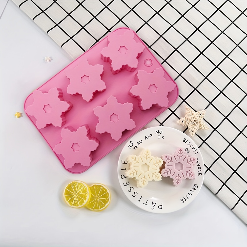 3d Handmade 6 cavity Silicone Different Snowflake Shape - Temu