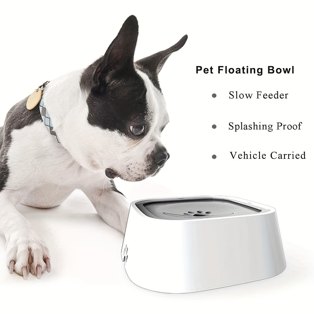 Anti spill Slow Feeder Dog Water Bowl With Non slip Base And - Temu