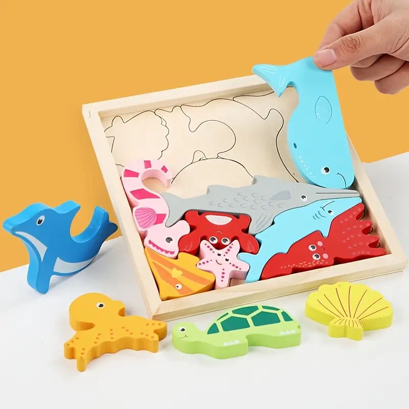 Bambini Cartone Animato Animale Puzzle 3D Bambino Mano - Temu Switzerland