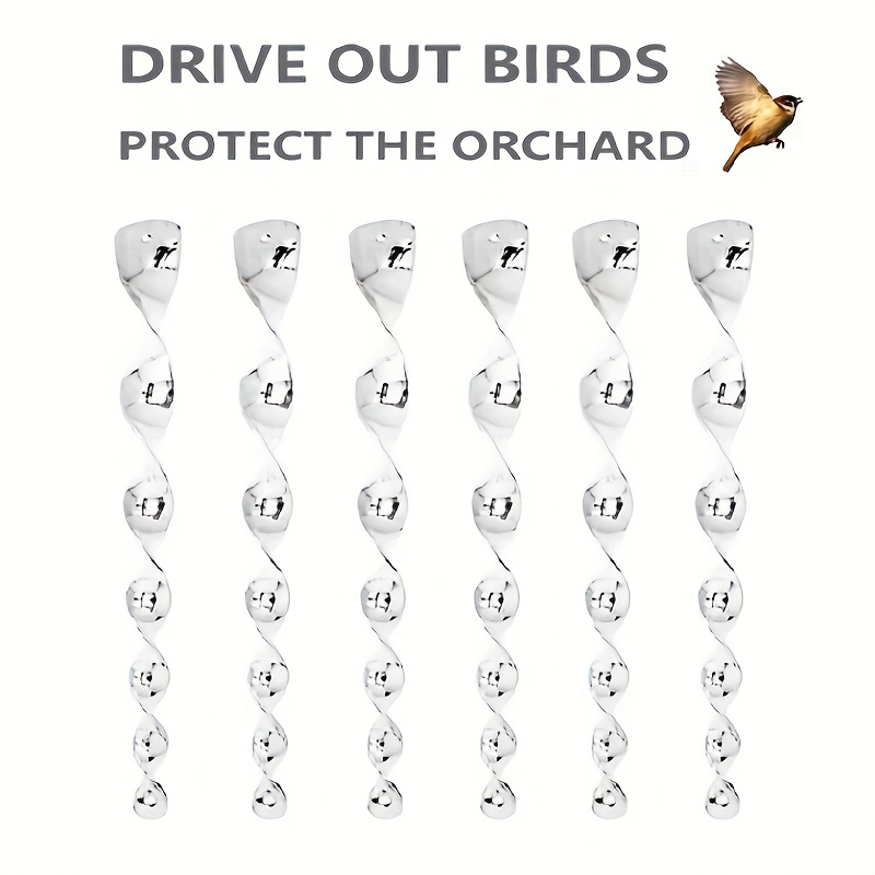 Bird Repellent Hanging Spiral Ornamental Deterrent - 5pcs