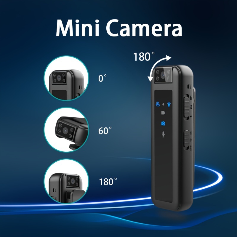 Mini Caméra Spy - Caméra de Sécurité Wifi Portable - 1080P - Collier -  Micro Caméra 