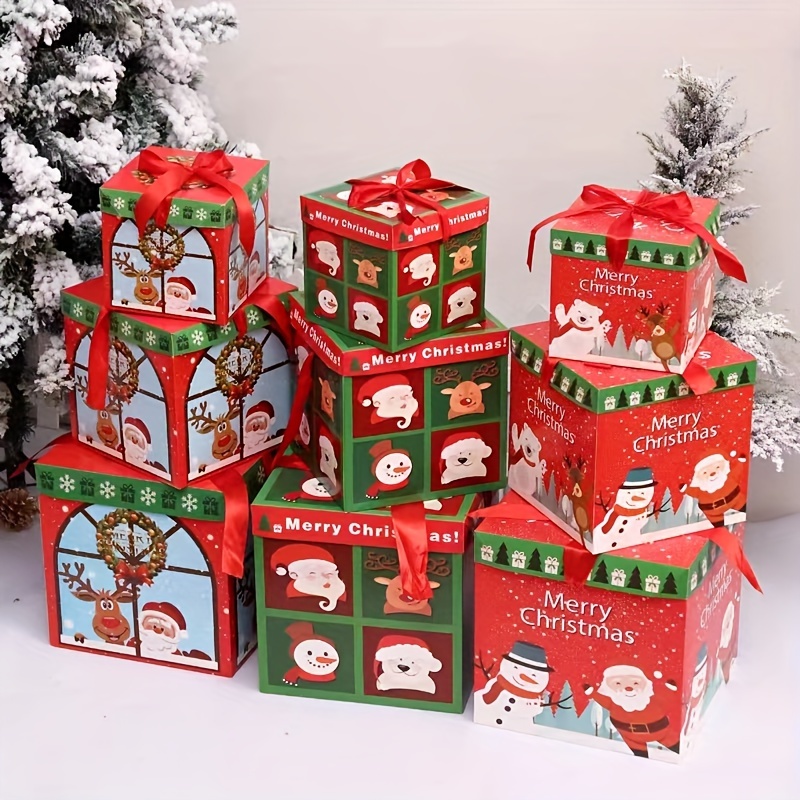 Assorted Sizes Stackable Gift Boxes with Lids