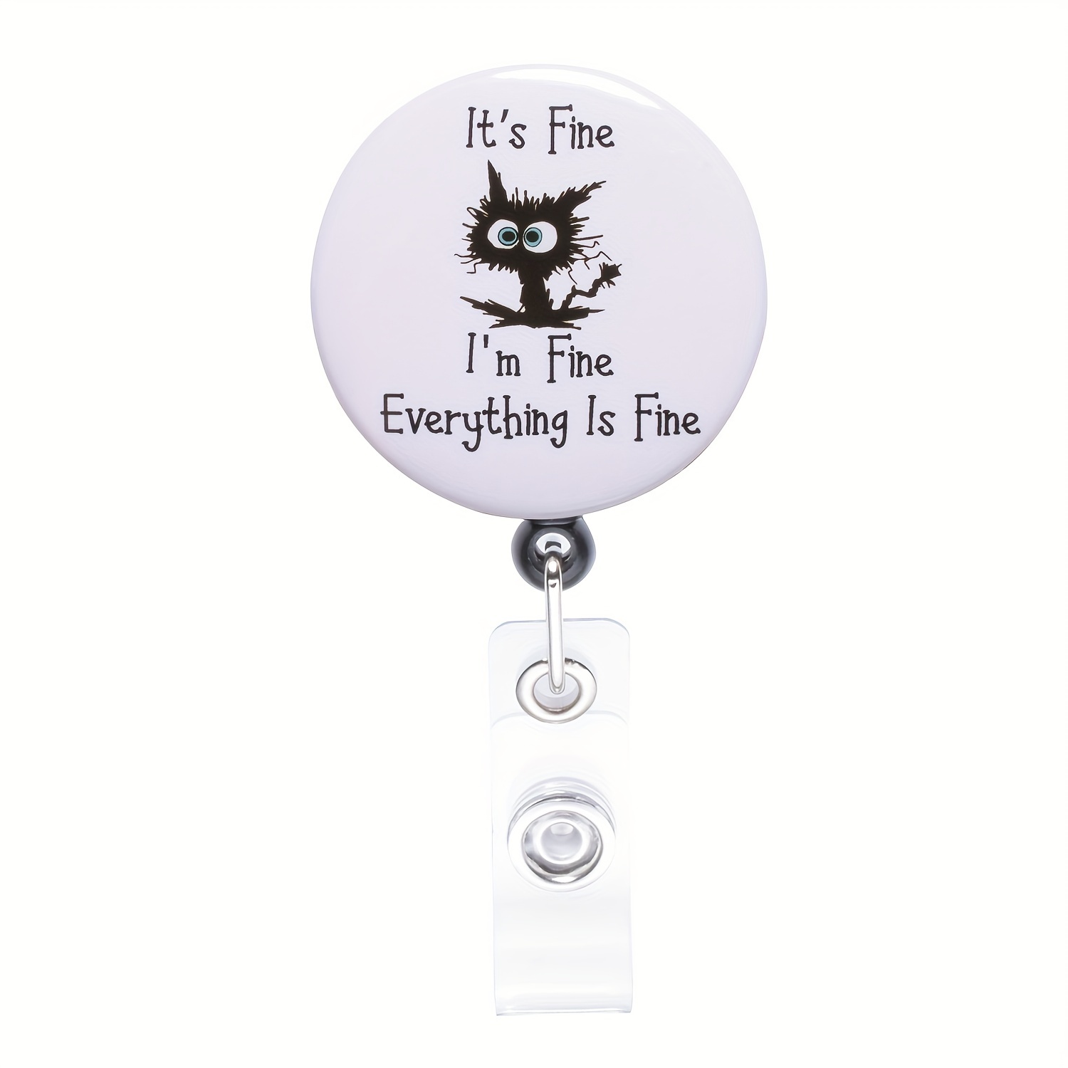  Retractable Metal Badge Reel Funny-Animal-Panda Id Name Badge  Holder Reel with Clip : Office Products