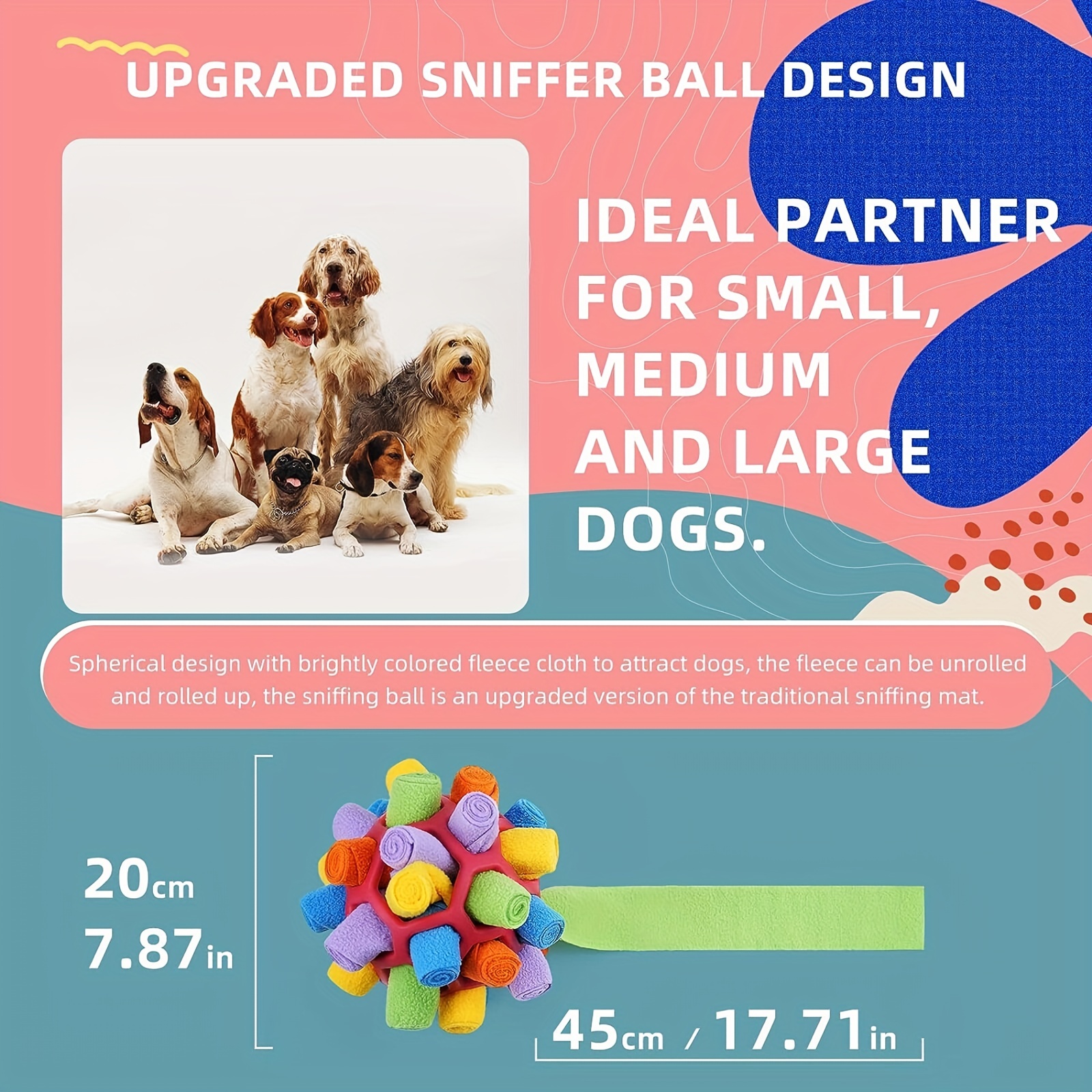 Dog Snuffle Ball With Assorted Colors Interactive Dog Toys - Temu
