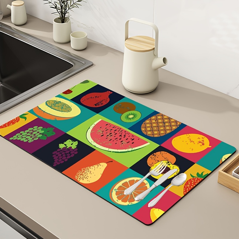 Kitchen, Countertop Table Mats, Coffee Mats, Kitchen Dish Mats, Bar Drain  Mats - Temu