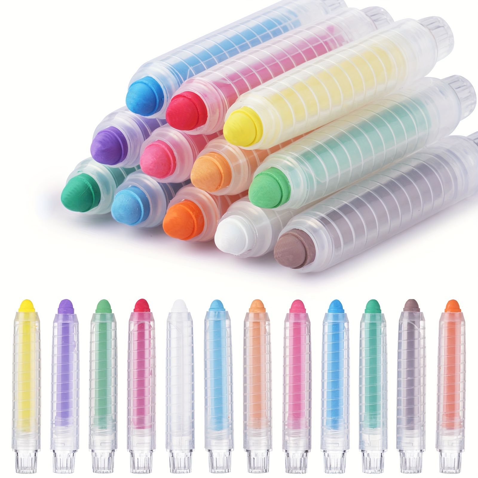 1 Set Chalk Dustless Chalk Colored Chalk Washable Chalk Teaching Aids  Colorful Plaster Clean White Chalk Markers
