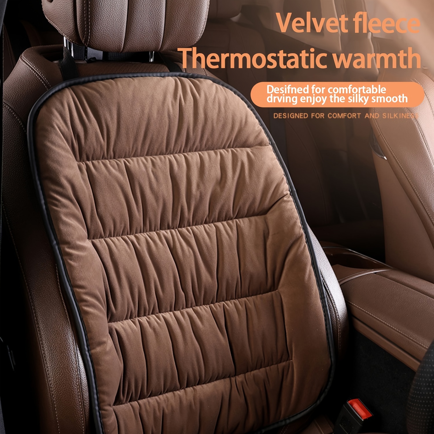Car Winter Seat Cushion Baby Velvet Warm Soft Seat Pad - Temu