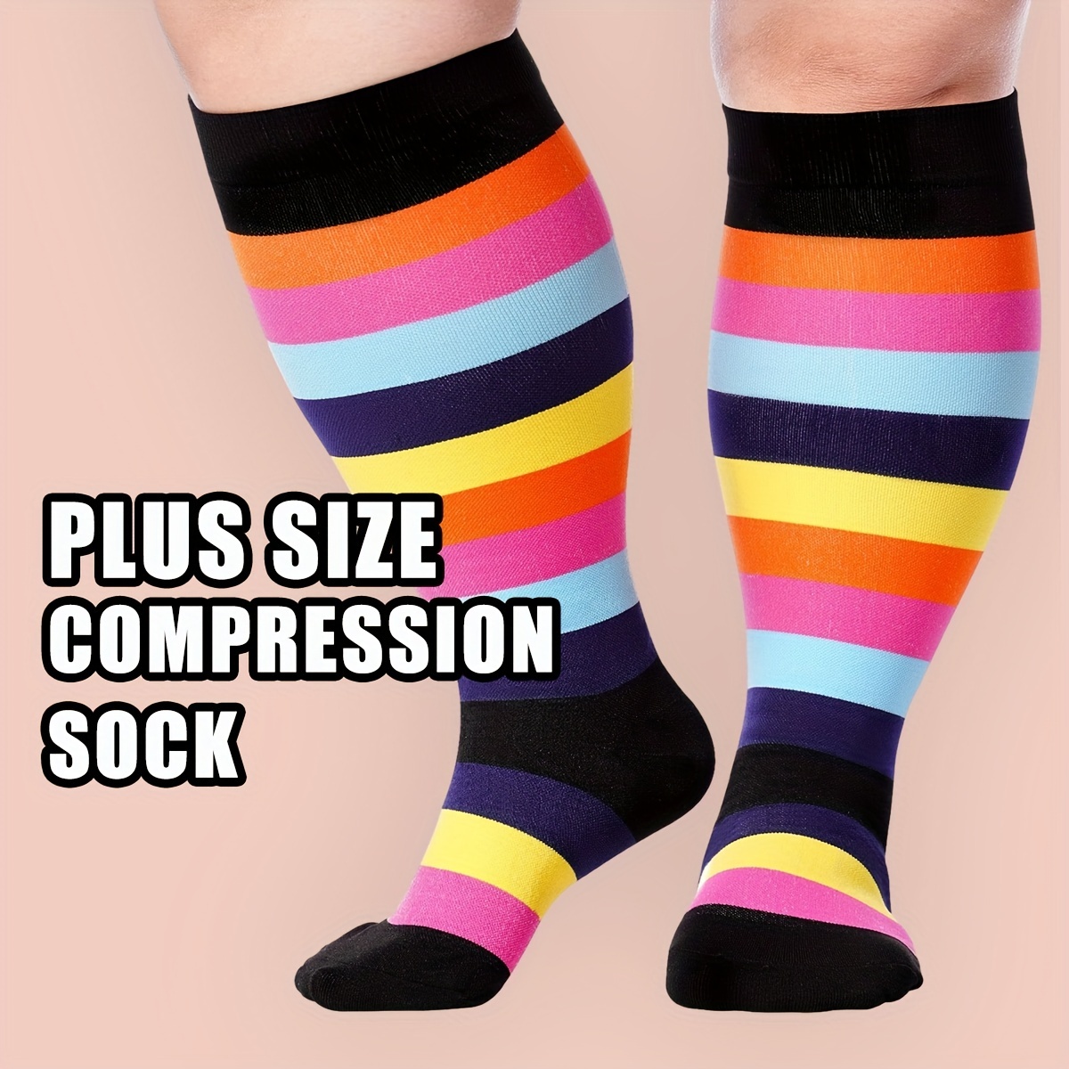 Plus Size Copper Sports Compression Socks Women Circulation - Temu