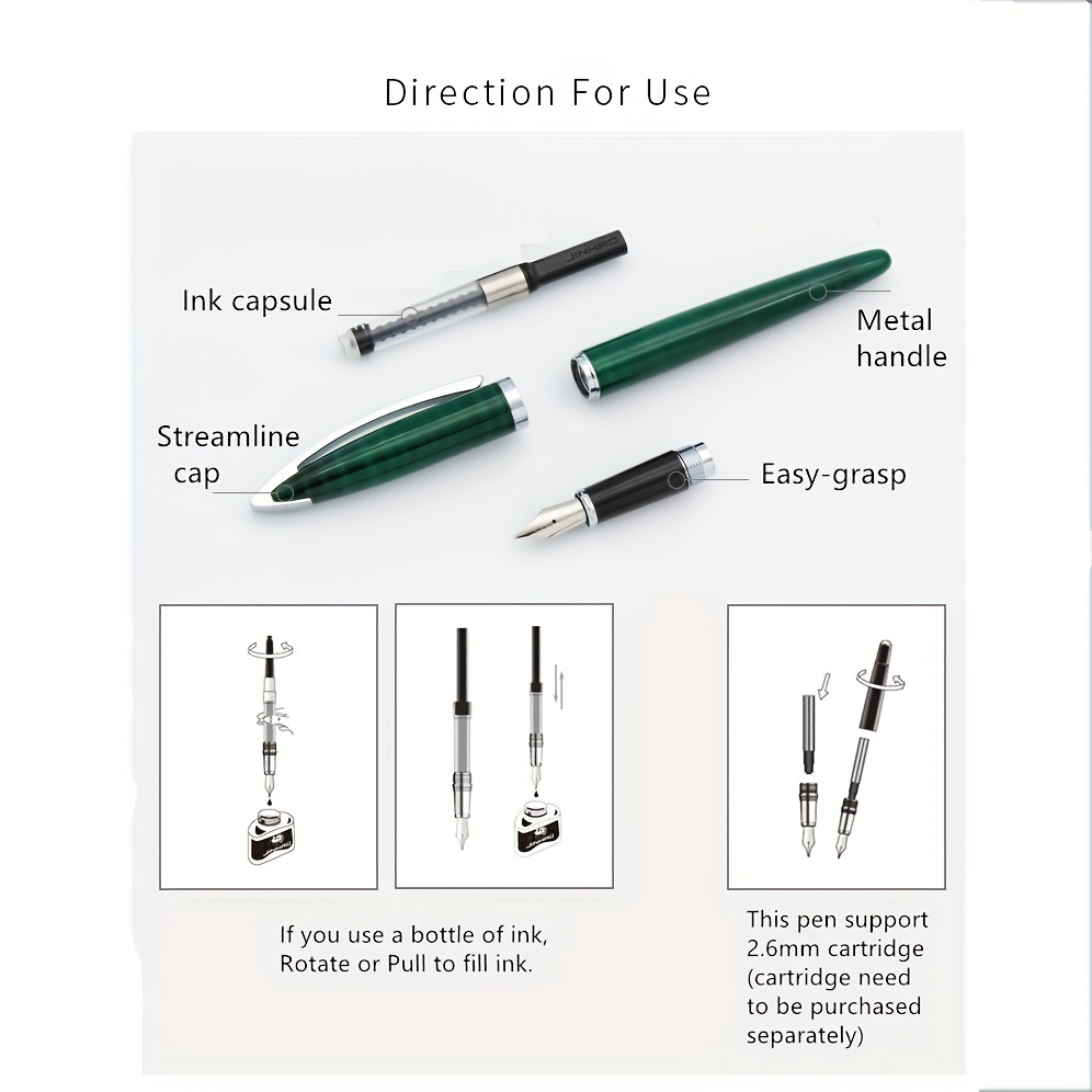 New Style Luxury Jinhao 156 Ink Fountain Pen Nib Ink Pen - Temu