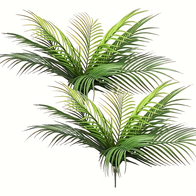 Artificial Golden Palm Leaves Realistic Golden Plants Leaf - Temu
