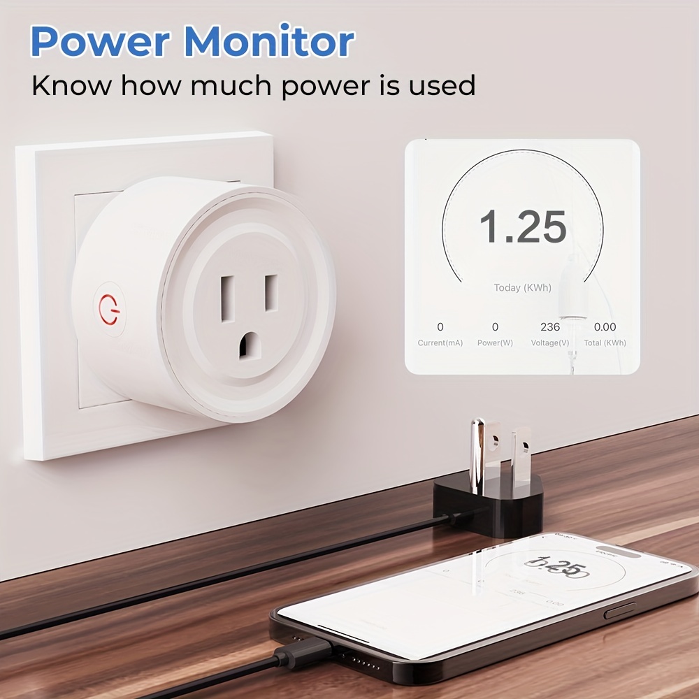 Smart Plug Matter WiFi Socket Timer Outlet Power Monitor
