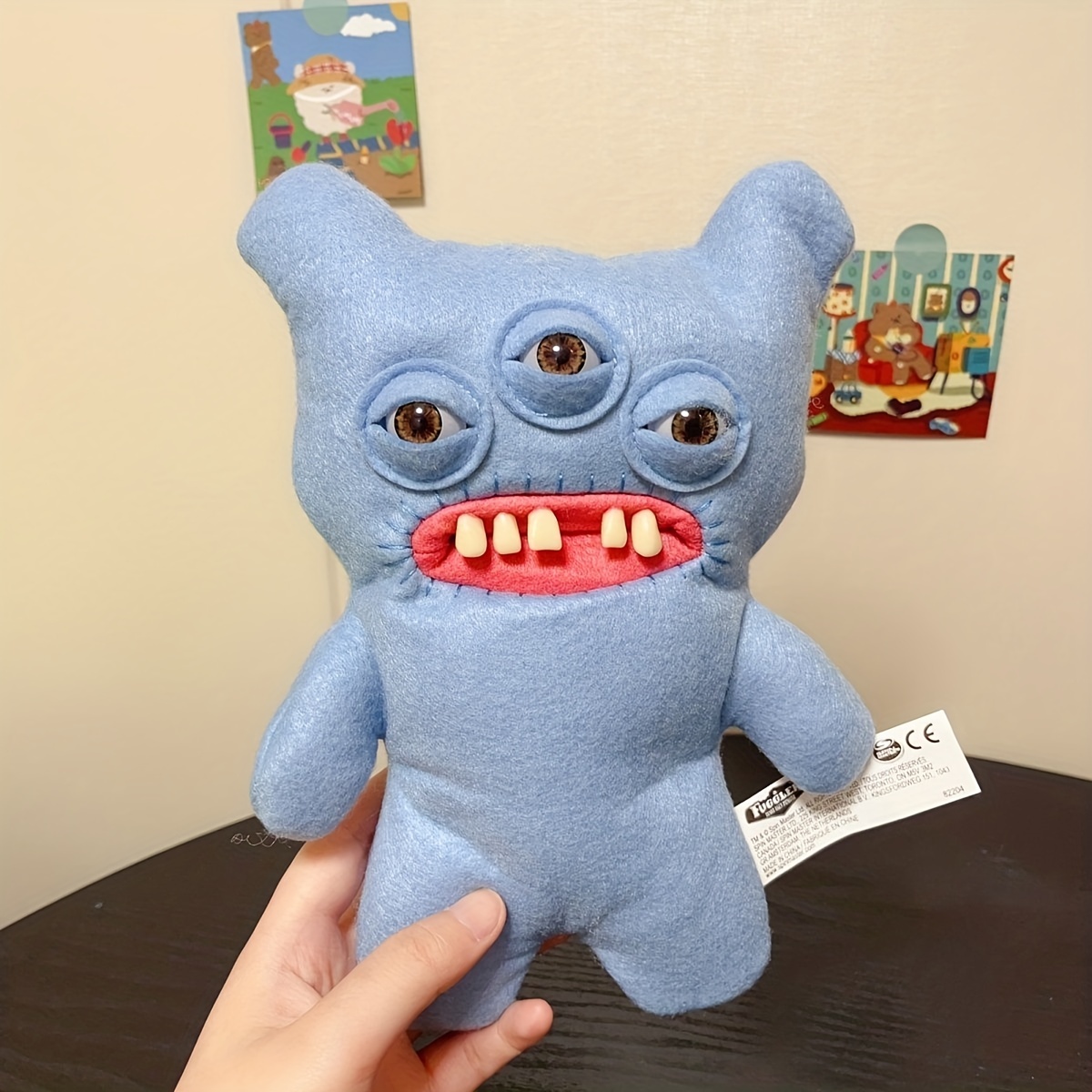 Kawaii Ugly Stuffed Animals, Cartoon Monsters With Big Eyes And Big Teeth,  Creative Stuffed Monster Throw Pillows, Alien Stuffed Animals