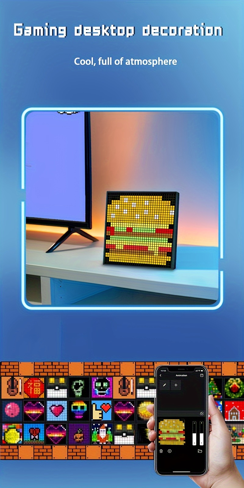 1pc Led Pixel Display Smart Screen Programmierbare Led - Temu Austria