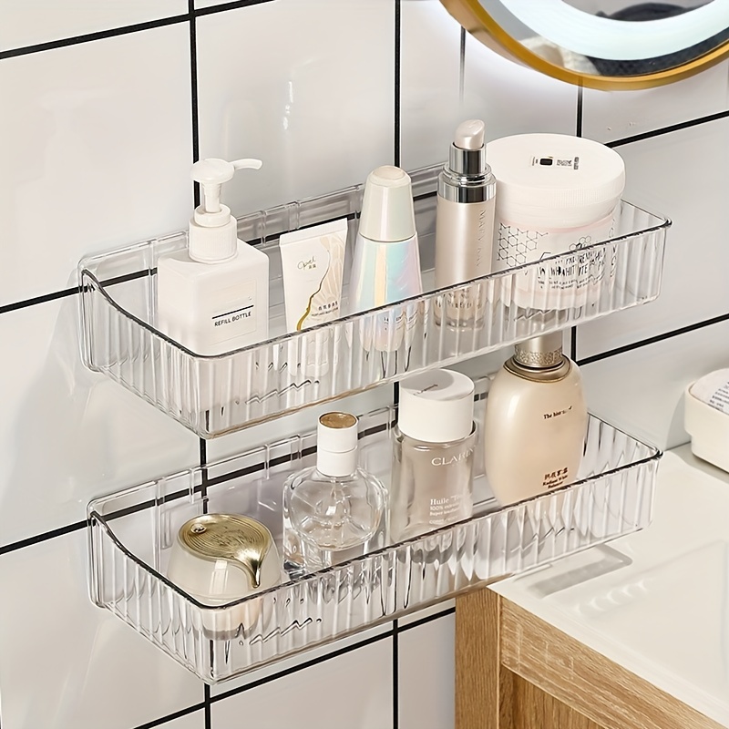 Bathroom Punch-free Shelf Plastic Accessories Shower Gel Shampoo Storage  Holder