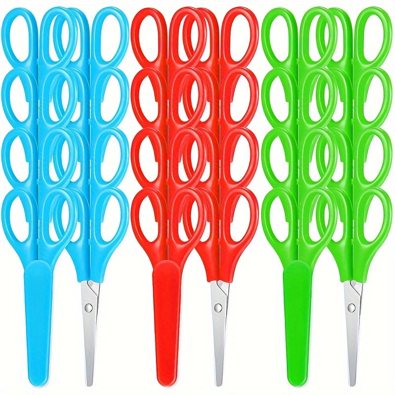 Yimaa 8 Pack Preschool Training Scissors Kids Plastic Playdough Scissors Childrens Toddler Safety Scissors Handmade Art Craft Scissors Left Handed