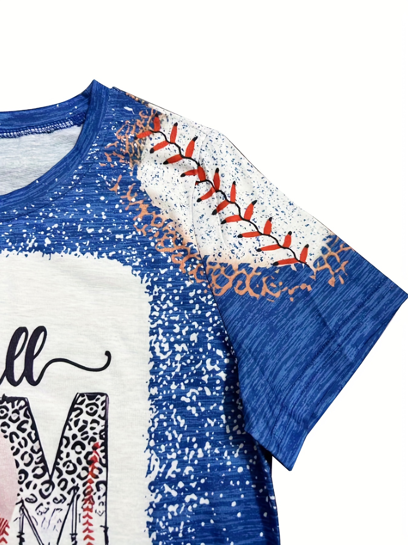 Lilgiuy Baseball Mom Shirts for Women Fashion Baseball Mama Letter