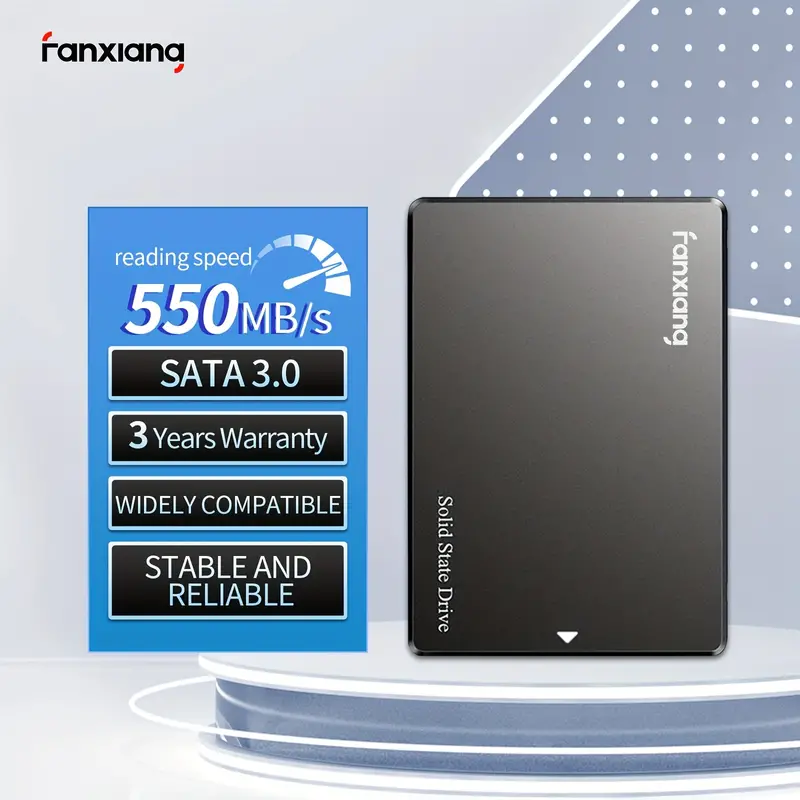Disque SSD Interne FanXiang S101 128 Go 256 Go 512 Go 1 To 2 To 4 To SATA  III 6 Gb/s 2,5 Pouces, Vitesse De Lecture Jusqu'à 550 Mo/s, Compatible Avec