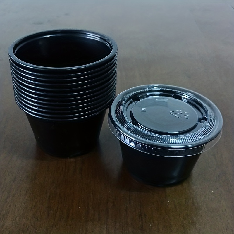 Disposable Sauce Cup With Lids, Small Condiment Containers For Sauce, Salad  Dressings, Ramekins Or Portion Control - Temu