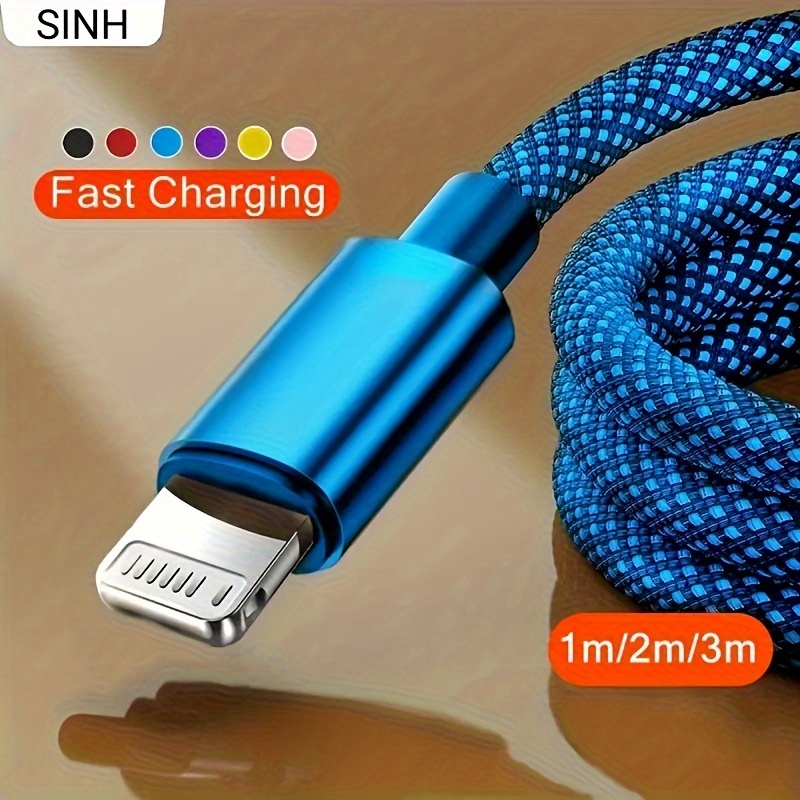 Cable micro USB, paquete de 3 cables de carga Android de 6 pies, cables de  carga rápida de sincronización trenzada larga compatibles con Samsung