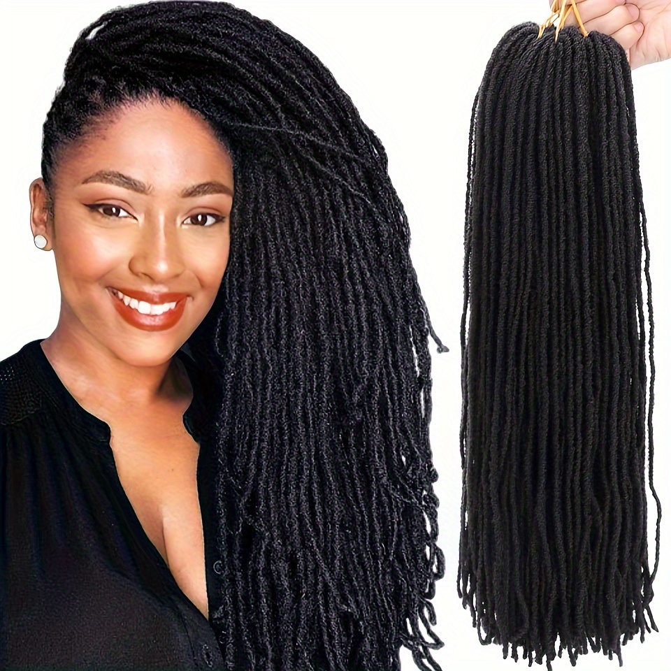 5pcs/lot Micro Locs Crochet Hair Braids 18 inch Sister Locs Slender Straight Goddess Faux Locs Crochet Hair Synthetic Braiding Hair Extensions