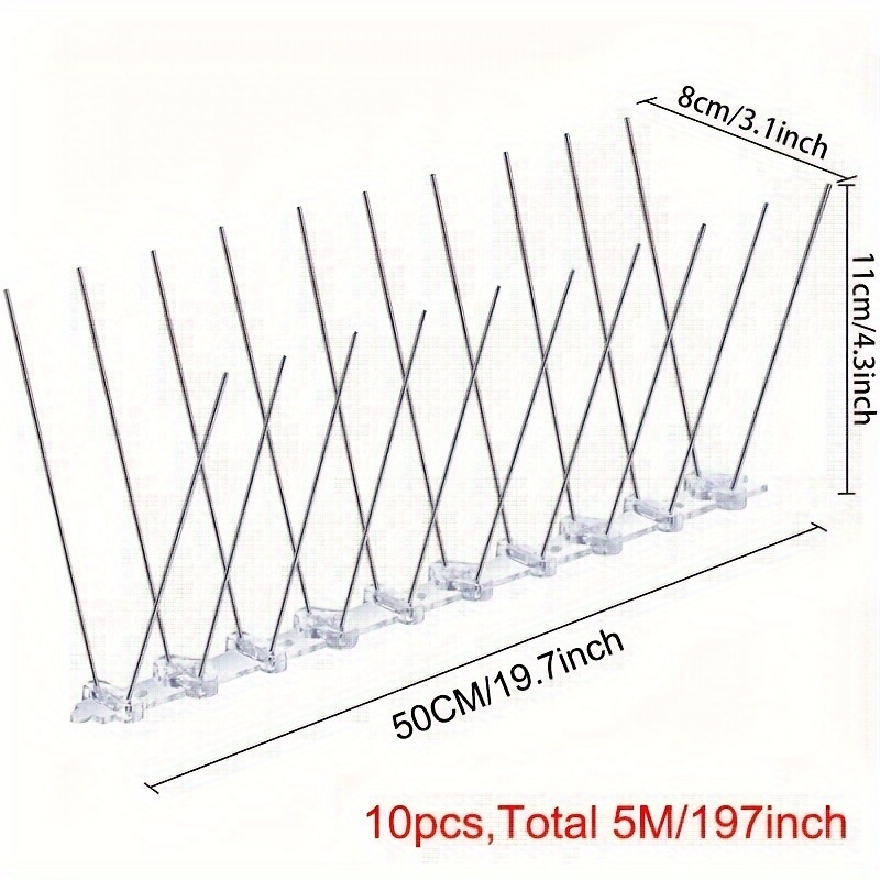 Bird Spikes Stainless Steel Anti Pigeons Deterrent Total - Temu