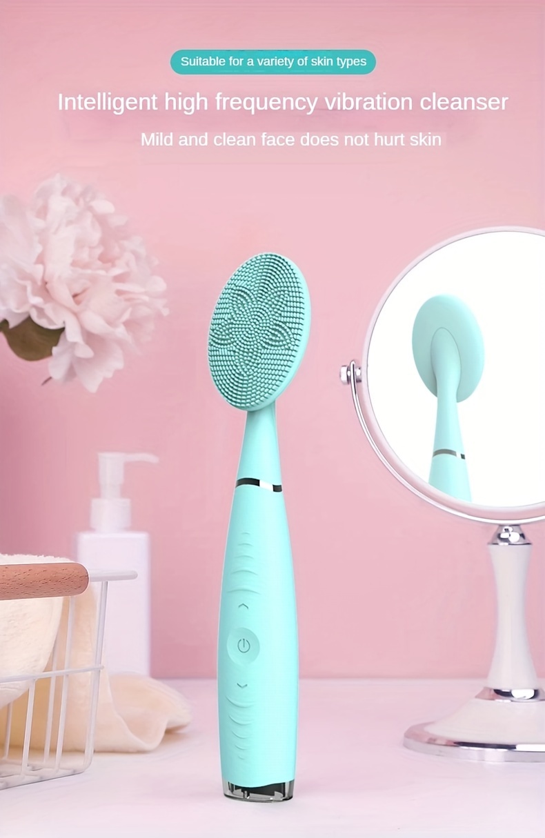 Handheld Silicone Facial Cleansing Brush Exfoliating - Temu