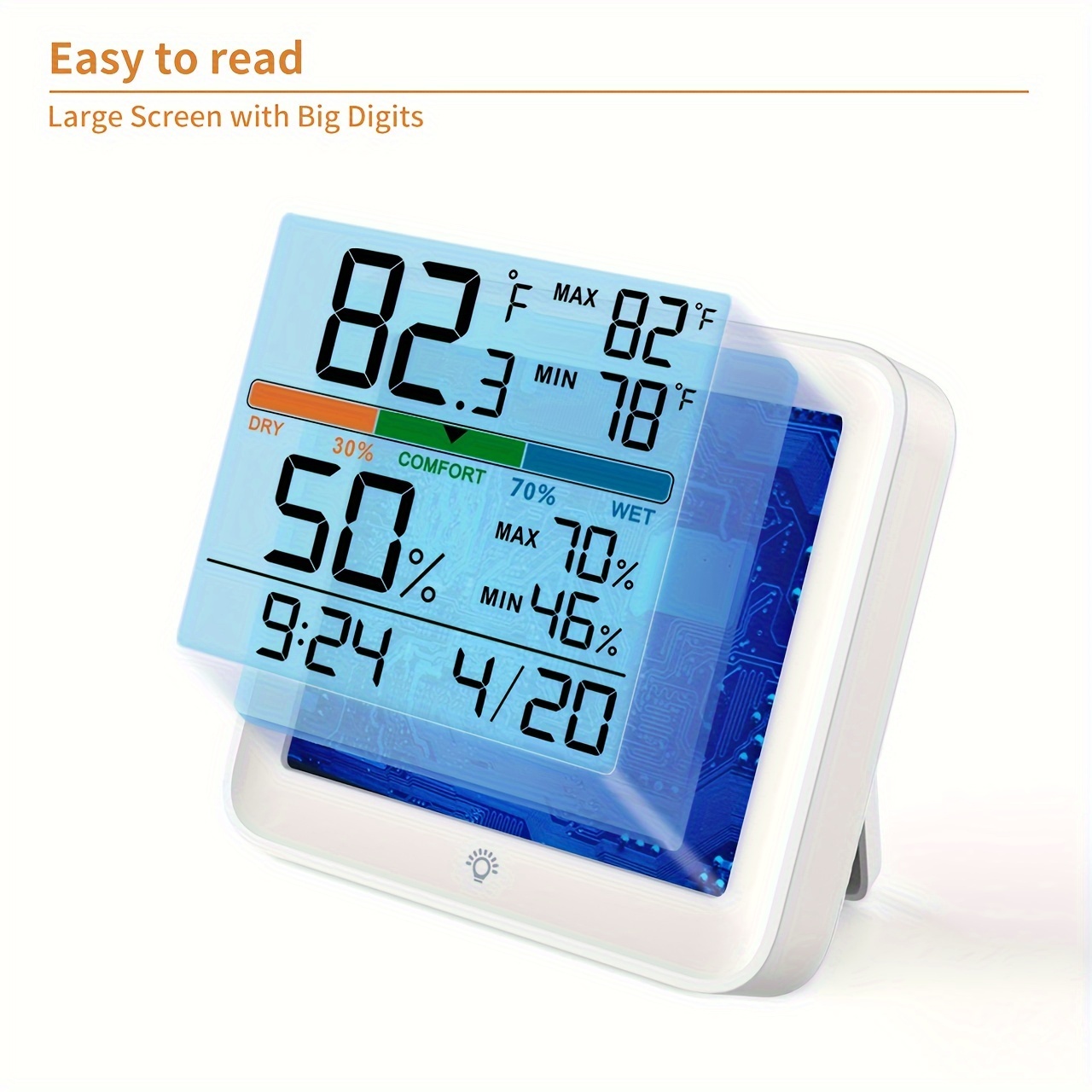 1pc high-precision large-screen HD digital display temperature and
