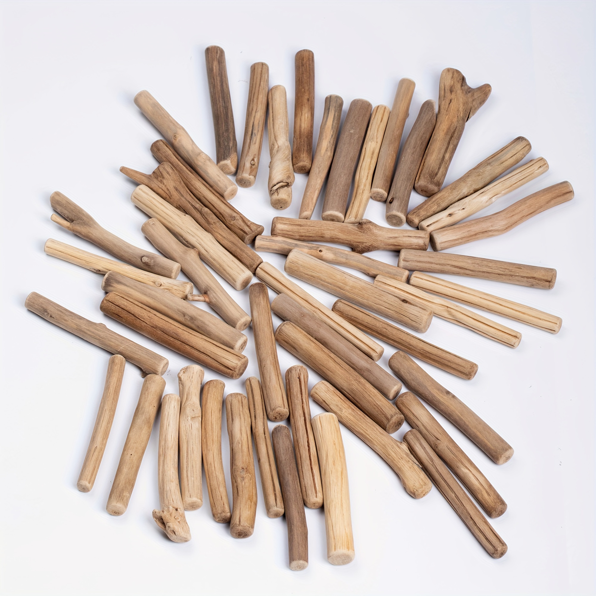 100Pcs 6 Inch Wood Sticks for Crafts, 0.3-0.5 Inch in Diameter Wood Log  Sticks, Natural Mini Twigs Sticks for Photo Props, DIY Crafts, Home